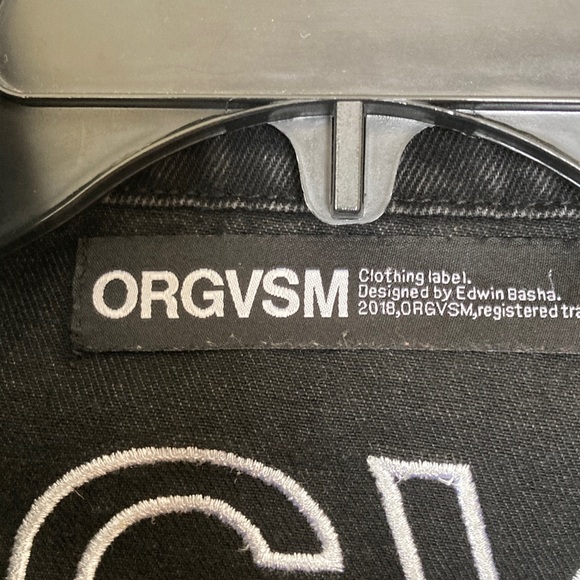 ORGVSM Reverse Design Black Denim Crop Jacket - Picture 2 of 8